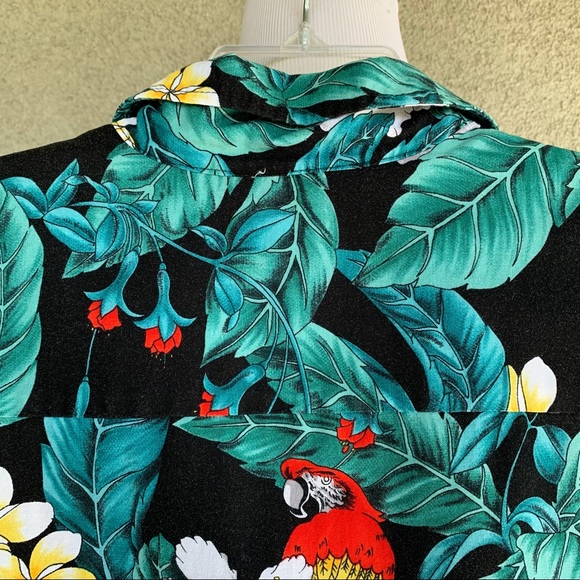 🌴 Hawaiian Aloha Cotton Shirt Parrots 🌴 - Picture 9 of 12
